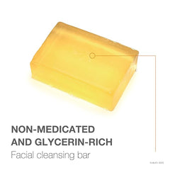 Neutrogena Facial Cleansing Bar for Acne-Prone Skin,Gentle Non-Medicated Daily Cleanser,Non-Comedogenic Transparent Soap with Glycerin,No Dyes or Detergents,3.5 oz,(Pack of 3)