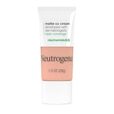 Neutrogena Clear Coverage Flawless Matte CC Cream, Full-Coverage Color Correcting Cream Face Makeup with Niacinamide (b3), Hypoallergenic, Oil Free & Fragrance Free, Vanilla, 1 oz