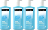 Neutrogena Hydro Boost Body Gel Cream,Hydrating Body Lotion with Hyaluronic Acid for Sensitive Skin,Fragrance-Free Hyaluronic Acid Moisturizer,16 oz,(Pack of 4)