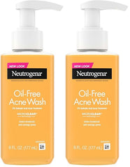 Neutrogena Oil-Free Acne Face Wash, Breakout Prone Skin Facial Cleanser with 2% Salicylic Acid Acne Treatment for Face, 6 fl. oz (Pack of 2)