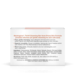 Neutrogena Facial Cleansing Bar Treatment for Acne-Prone Skin, Non-Medicated & Glycerin-Rich Hypoallergenic Formula with No Detergents or Dyes, 3.5 oz (Pack of 2)