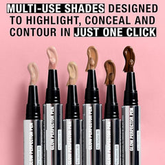 Neutrogena Healthy Skin Glow Perfector Concealer Pen, Lightweight Liquid Makeup for Face with Pro-Vitamin B5 & Vitamin E for a Radiant Finish, Medium, 0.1 oz