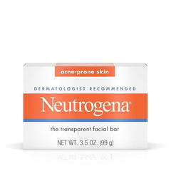 Neutrogena Facial Cleansing Bar Treatment for Acne-Prone Skin, Non-Medicated & Glycerin-Rich Hypoallergenic Formula with No Detergents or Dyes, 3.5 oz (Pack of 2)
