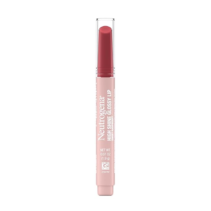High Shine Glossy Lip, Nourishing Lip Gloss with Maracuja Oil, Antioxidant Vitamin E & Vitamins, Non-Retractable, Buildable Pigmented Color, Sweet Raspberry, 0.07