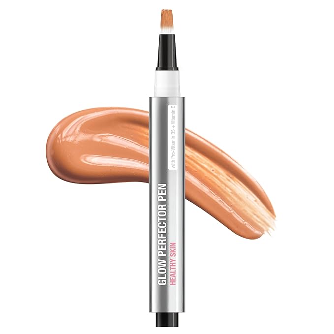 Neutrogena Healthy Skin Glow Perfector Concealer Pen, Lightweight Liquid Makeup for Face with Pro-Vitamin B5 & Vitamin E for a Radiant Finish, Tan, 0.1 oz