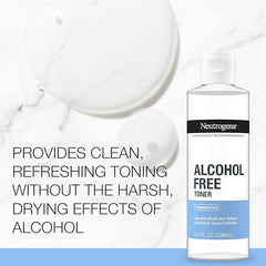 Neutrogena Alcohol-Free Gentle Face Toner | Fragrance-Free | Hypoallergenic | 8 fl. oz | Pack of 2