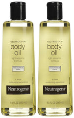 Neutrogena Body Oil, Fragrance Free, 8.5 Fl Oz (Pack of 2)