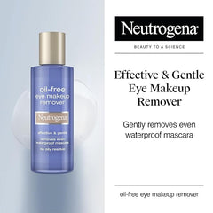 Neutrogena Oil-Free Eye Makeup Remover & Cleanser,Gentle & Non-Greasy Makeup Remover for Waterproof Mascara,8 fl. Oz,(Pack of 4)